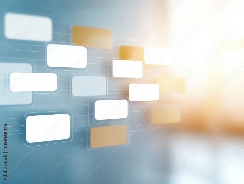 Poster abstract background with rectangles in soft focus for technology and business concept