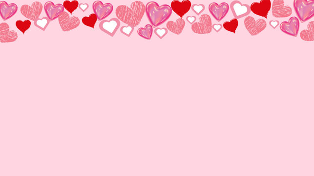 Valentine's Day  Heart bollon copyspace, saint valentine background concept, blank space, hd, pink color
