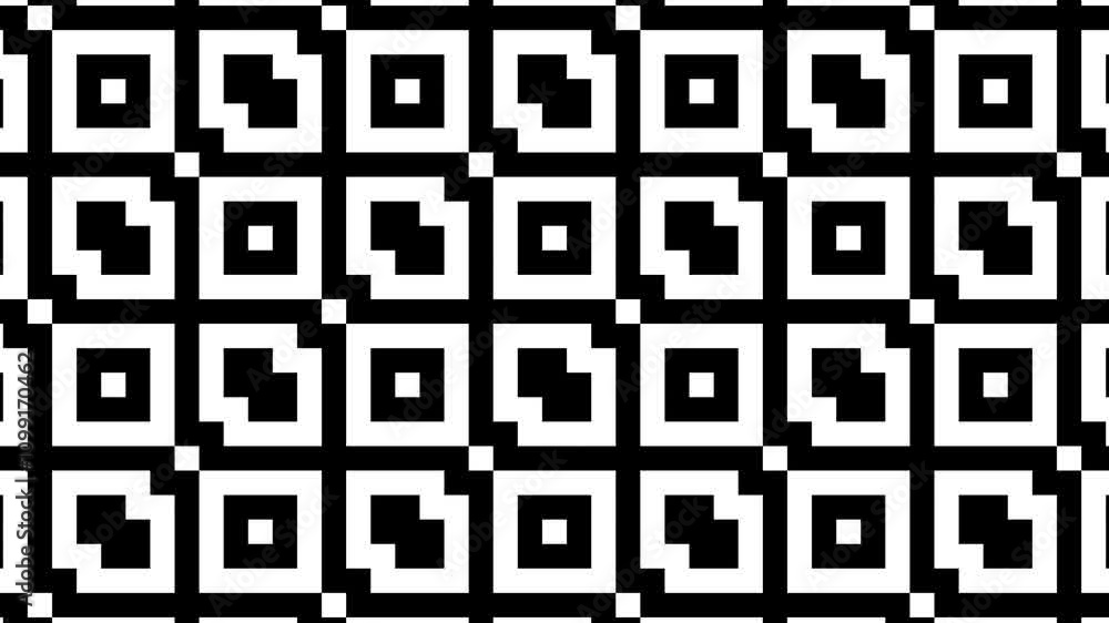 Aufkleber seamless dynamic animation of bold black and white patterns for sophisticated visual creatives