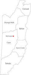 Naklejka premium Outline map of Belize