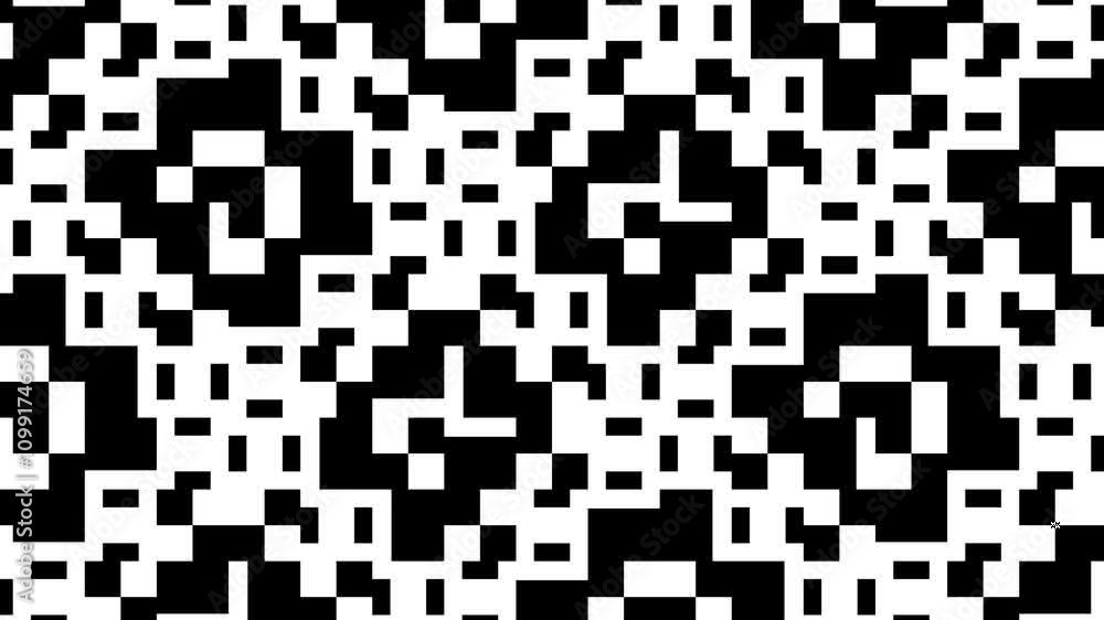 Poster creative abstract black and white animation featuring rotating geometric patterns, hypnotic symmetry