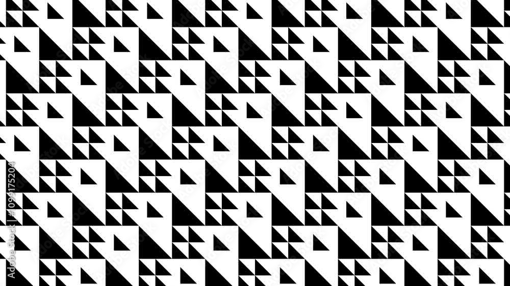 Aufkleber bold black and white abstract animation featuring smooth rotating geometric patterns and symmetry in
