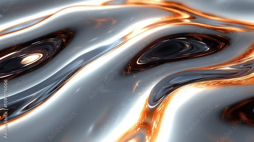 Poster dynamic flowing textures abstract art digital creation modern design close-up view visual aesthetics