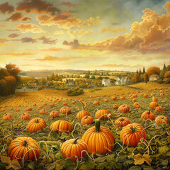 pumpkin on the field