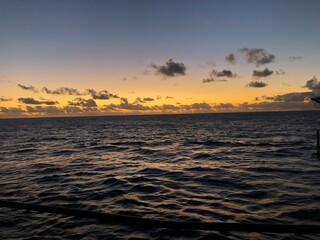 Sunset out at sea
