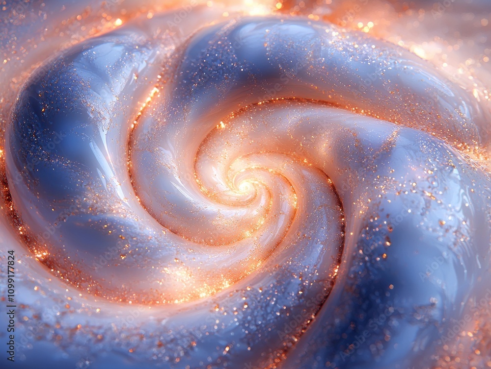 Poster cosmic swirl phenomenon outer space abstract art digital realm close-up astrophysical concepts for v