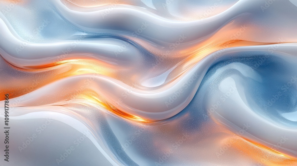 Poster fluid motion abstract digital art waves colorful background smooth textures modern aesthetics for cr