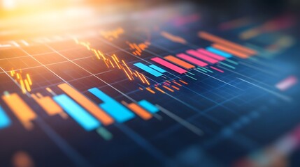 Fototapeta premium CPI data report on large screen monitor, economic analyst reviewing inflation trends, financial market insights, and policy implications.