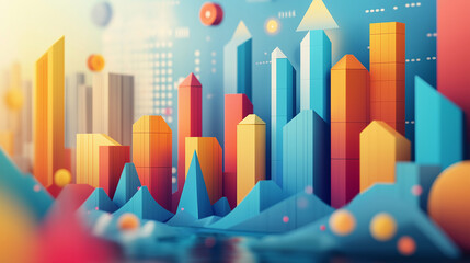 Financial Graphs and Success � Financial graph visuals representing growth and stability, honoring accountants� impact, International Accounting Day,