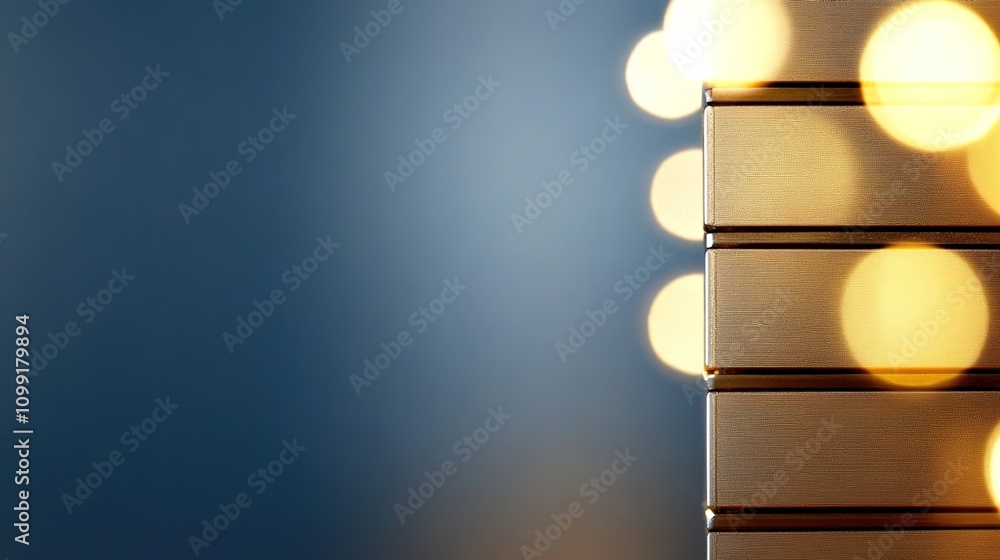 Aufkleber soft bokeh lights against a simple background highlighting textured surface with warm tones for eleg