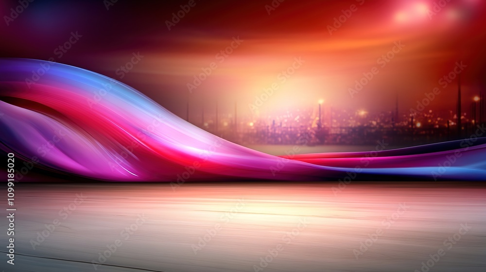 Poster abstract colorful wave background with smooth gradient and glowing lights for creative and artistic 