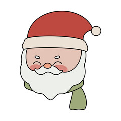 santa claus with green scarf