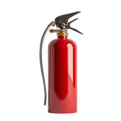 Obraz premium Red Fire Extinguisher on Black Background. Illustration on transparent & white background, isolate PNG