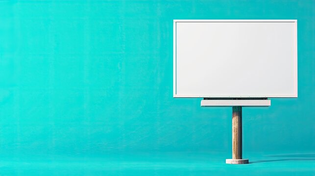 Creative display board setup modern workspace digital content minimalist environment front view branding strategy