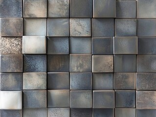 Naklejka premium Metal tile close-up