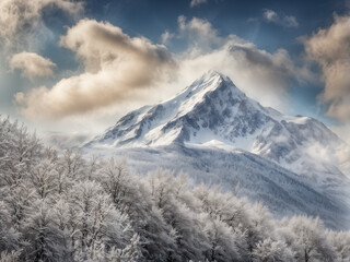 Obraz premium Snowy mountain