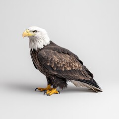 Obraz premium Majestic eagle portrait wild habitat wildlife photography natural environment close-up view symbol of freedom and strength