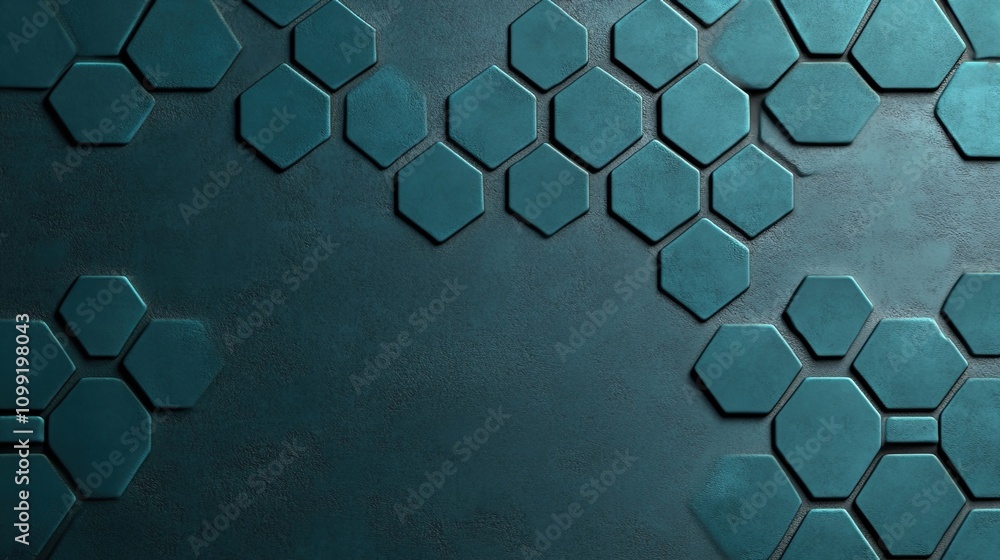 Aufkleber abstract hexagonal pattern on dark textured background reflecting modern design aesthetics with a st