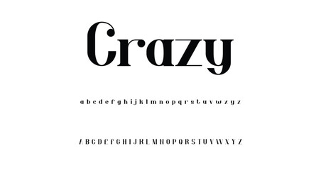 Elegant Font Uppercase Lowercase And Number. Classic Lettering Minimal Fashion Designs. Typography modern serif fonts regular decorative vintage concept. vector illustration