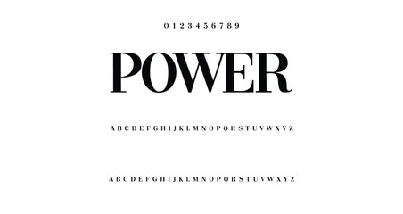 Elegant Font Uppercase Lowercase And Number. Classic Lettering Minimal Fashion Designs. Typography modern serif fonts regular decorative vintage concept. vector illustration