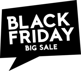 검정색 블랙 프라이데이 말풍선