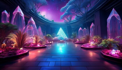 scene with lights and stars