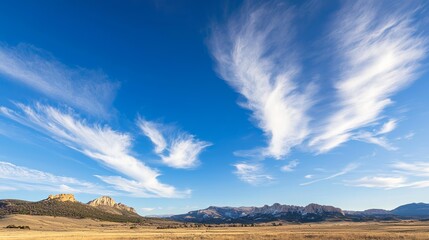 Obraz premium Majestic Mountain Peaks: Grandeur of Nature in Ultra-Detailed Skyscape