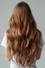 Naklejka premium Woman with long brown hair