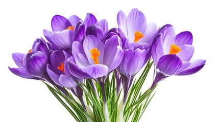 spring lilac flower isolated on white background