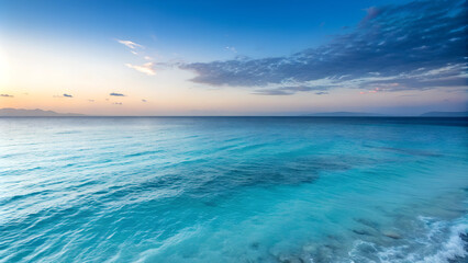 Naklejka premium Seascape. Blue Ocean Panorama. 
