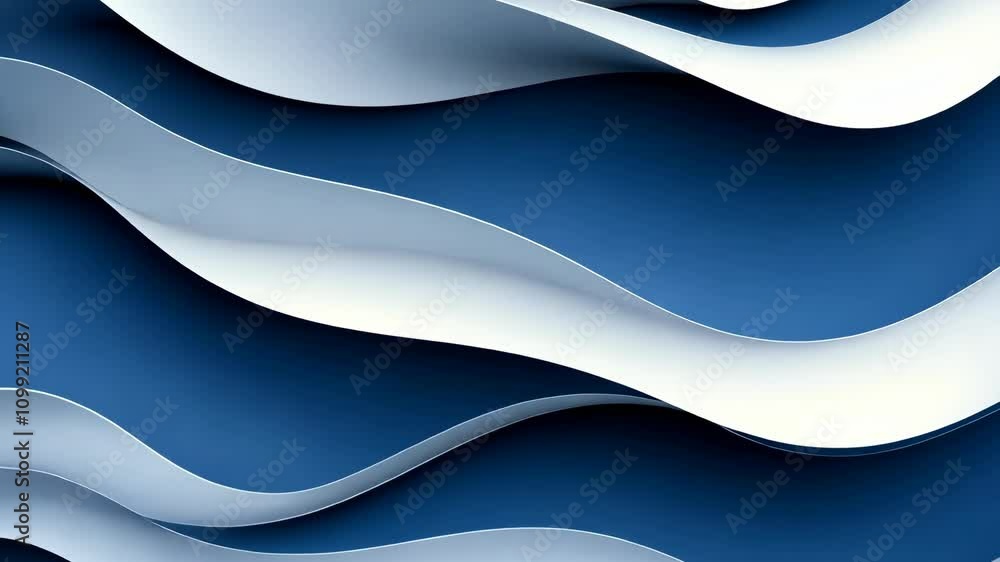 Wall mural abstract wave design with flowing curves and light texture