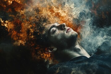Fototapeta premium Photo that convey depression, hopelessness, loneliness, and unhappiness, Generative AI