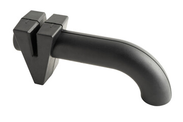 Knife sharpener black color isolated on white background.
