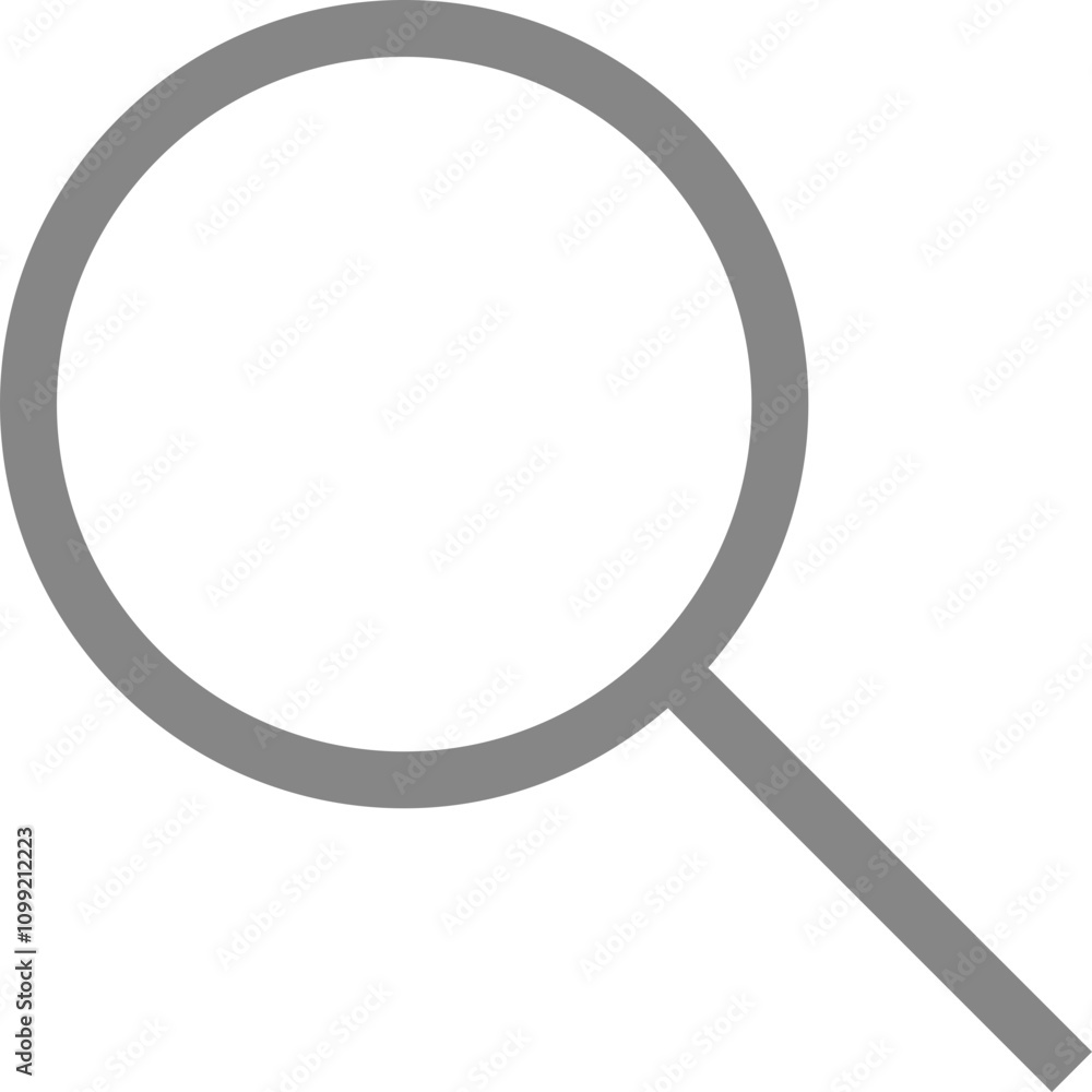 Poster magnifying glass symbol on a simple background used for focus and clarity in search and investigatio