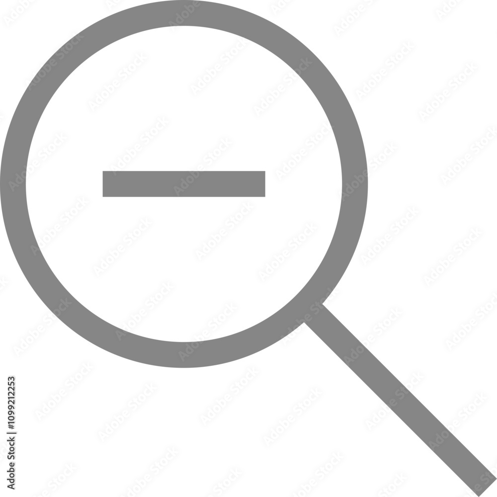 Poster magnifying glass icon used to symbolize search or zoom functions in digital applications