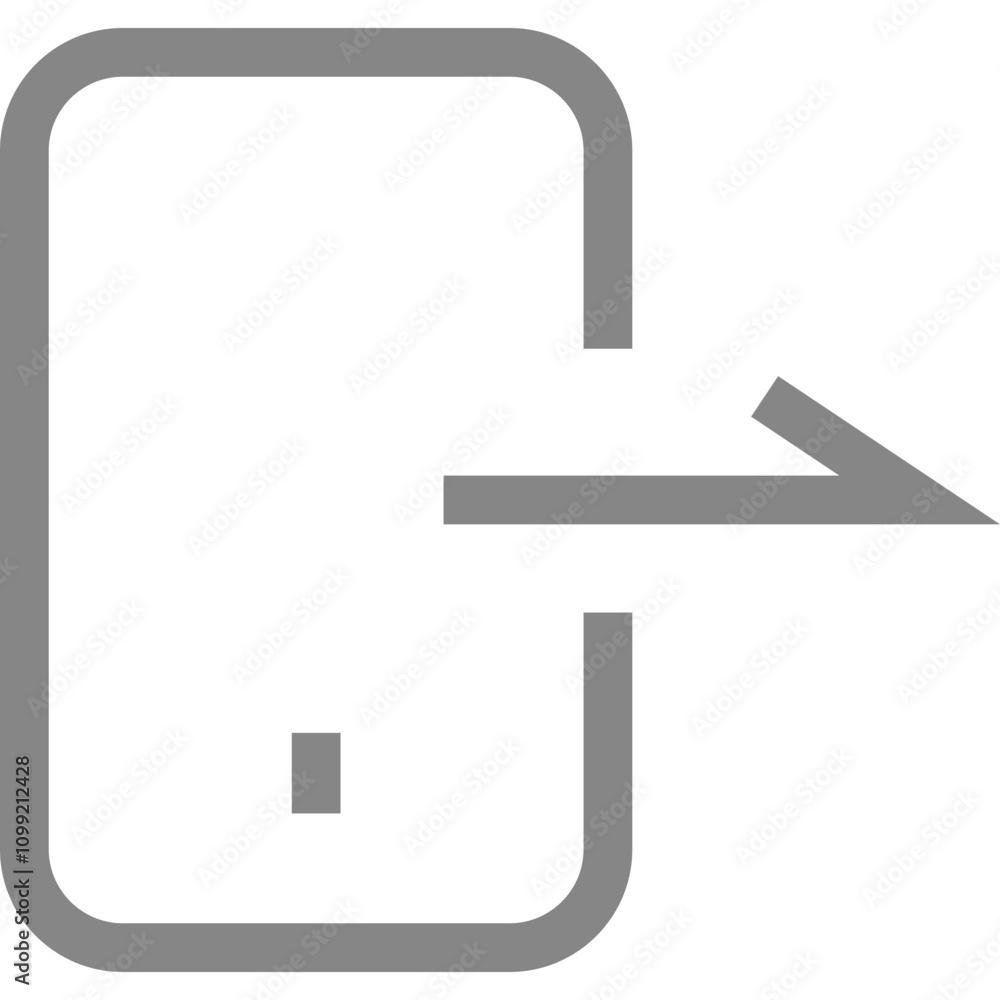 Poster smartphone screen with notification icon indicating incoming message or alert action