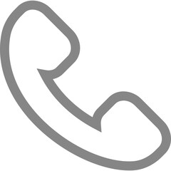 Vintage telephone icon in gray color representing communication and connection in a modern digital age