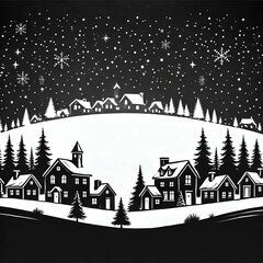 Obraz premium christmas night in various places