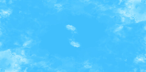 Fototapeta premium Grunge tint light blue watercolor abstract background, Aquarelle paint paper textured, blue sky with clouds, Sky Nature Landscape Background, sky background with white fluffy clouds.