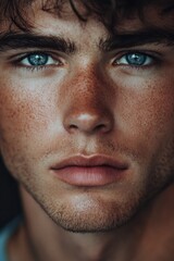 Fototapeta premium Man with freckles