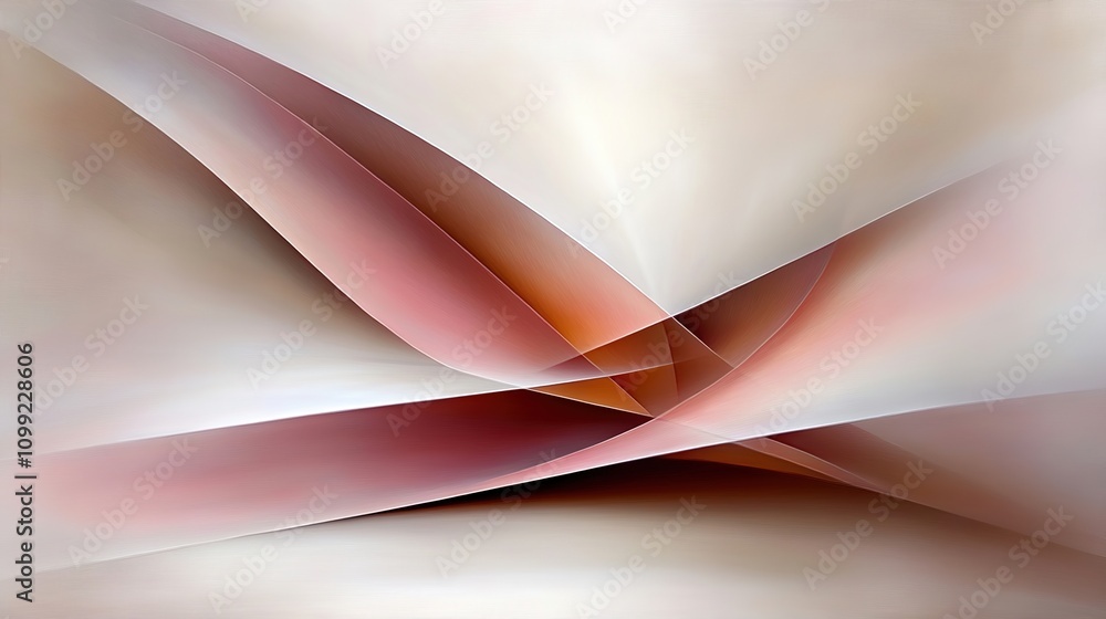 Poster abstract soft wave patterns in gentle pastel colors creating an elegant background suitable for mode