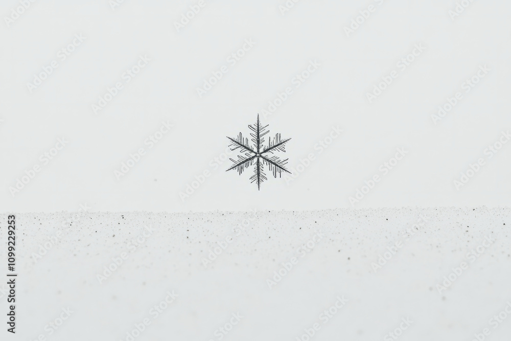 Poster a snowflake is the only thing visible in the image