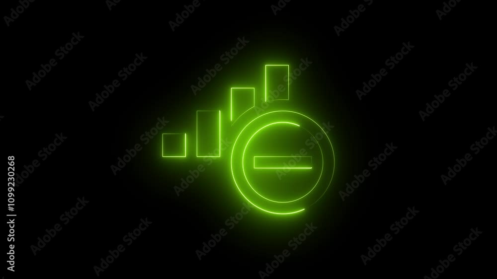 Poster no signal indicator blinking animation, no network signal indicator blinking animation