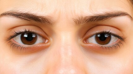 Obraz premium Close-up of Intense Brown Eyes with Natural Expression and Details
