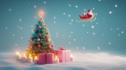 Obraz premium A sleek vector illustration of a thick beveled Christmas tree with a matte finish, surrounded