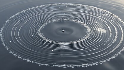Fototapeta premium a circle of water with a drop of water in it.