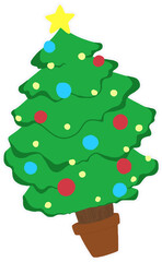 green christmas tree