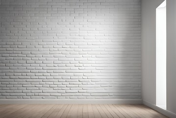 Fototapeta premium white wall and floor backgrounds with light-shadow effects and open space for mockup designs,