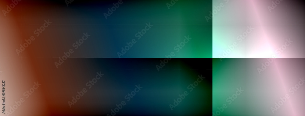 Poster Dynamic shadow lines with gradient colors geometric background