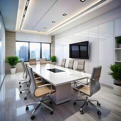 free photo conference room interior of a modern
